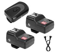 Goshyda Ensemble de Déclencheur de Flash sans Fil, Kit émetteur-récepteur de Déclencheur de Studio 433MHZ 16 Canaux, avec 1 émetteur 2 Récepteurs 1 Câble de Synchronisation, pour