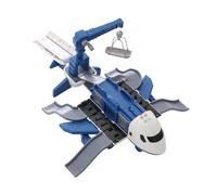 Goshyda Ensemble de Jeu de Jouet de Voiture d'avion alimenté par Batterie avec Fonction Transformable pour Une Récréation Amusante