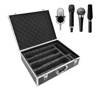 Goshyda Étui pour Microphone sans Fil, 4 étuis de Transport pour Microphone à Main, Boîte de Protection Anti-poussière et Anti-Choc pour Micro sans Fil Filaire, avec Rembourrage en