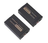 Goshyda Extension VGA sur Ethernet, Extension VGA vers Adaptateur Ethernet, émetteur-récepteur, 328 Pieds 100 M, HD Plug and Play avec Interface RJ45 Sound DC3.5 (Prise UE)