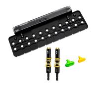 Goshyda Gabarit de Goupille D'étagère Multifonctionnel, Guide de Perçage pour Matériel D'armoire 1/4" et 5 Mm avec Espacement de 32 Mm, Gabarit pour le Travail du Bois avec Forets Inclus