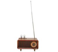 Goshyda Haut-Parleur Bluetooth Rétro Vintage avec Lumière LED pour Ordinateur Portable, Haut-Parleur Classique à Tube sous Vide, Radio Stéréo sans Fil pour Le Divertissement à Domicile (Couleur du