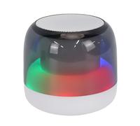 Goshyda Haut-Parleur Bluetooth, Son Stéréo Portable Compact de 5 W avec Haut-Parleur de 60 Mm, Appairage, Lumières RVB, Chargement de Type C pour Une Utilisation Domestique en Extérieur (White)