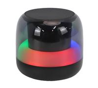 Goshyda Haut-Parleur Bluetooth, Son Stéréo Portable Compact de 5 W avec Haut-Parleur de 60 Mm, Appairage, Lumières RVB, Chargement de Type C pour Une Utilisation Domestique en Extérieur (Black)