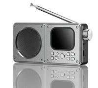 Goshyda Haut-Parleur Radio FM Bluetooth Portable, écran LCD 2,01 Pouces, Bluetooth 5.4, Lecteur MP3, Enregistreur Vocal, Microphone intégré, avec Chargement de Type C et Emplacement pour (16G)