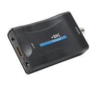 Goshyda Interface Multimédia Haute Définition vers Convertisseur BNC Boîte de Conversion de Signal Vidéo Tête Q9, Plug and Play, Effet BNC Complet Lumineux, Sortie NTSC PAL (BLACK)
