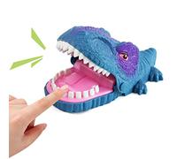 Goshyda Jeu de Dents de Dinosaure, Jouet Interactif Passionnant, Apprenez à être Efficace pour Une Fête de Famille, Jeu de Table Amusant, Matériau ABS, Couleur Bleue, 23 Cm X 9,5 Cm pour Enfants