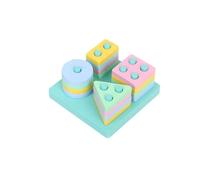 Goshyda Jouet éducatif Empilable en Bois, Blocs de Forme Colorés pour Enfants, Améliore la motricité Fine des Tout-Petits, Blocs de Construction en Bois pour Garçons et Filles (Tapez 2)