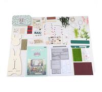 Goshyda Kit de Mini Maison de Poupée DIY avec Mini Carnet pour Enregistrement et Décoration, Coin de Rue et Promenade en Hiver, Maison de Poupée Faite à la Main pour Passer de Bons Moments à la