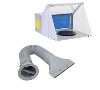Goshyda Kit d'extension de tuyau d'échappement pour cabine de pulvérisation d'aérographe, tuyau d'aération flexible de 170,2 cm avec adaptateur de fenêtre plate, compatible avec modèle HS-E420H