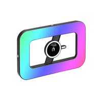 Goshyda Lampe de Remplissage RVB Portable avec Base Magnétique, 448 LED pour Selfie, Batterie 6000 MAh, Lampe de Photographie Portable 15 W pour Streaming en Direct et Vlogging