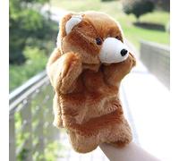 Goshyda Le Jouet en Peluche Marionnette à Main de 30 Cm Encourage Les Compétences de Communication et la Confiance chez Les Enfants (Brown #14)