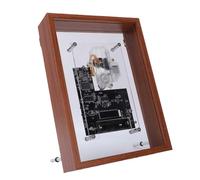 Goshyda Lecteur CD avec Cadre Photo Musical Rétro, Lecteur CD Vertical pour Mur et Bureau, avec Entrée AUX Bluetooth 5.0, Prend en Charge Les Haut-parleurs sans Fil et Les écouteurs