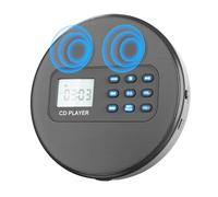 Goshyda Lecteur CD Portable Rechargeable, Lecteur de Musique Stéréo Bluetooth avec écran LCD et Câble de 3,5 Mm, Design Compact pour Les Voyages en Voiture et en Intérieur