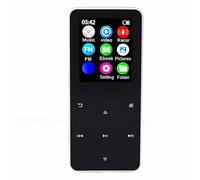 Goshyda Lecteur MP3, Bluetooth 5.0 HiFi, Lecteur de Musique Portable sans Perte avec écouteurs, Prise en Charge de L'enregistreur Vocal, de Livres électroniques FM, Réveil (Silver)