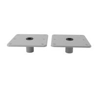 Goshyda Lot de 2 Bases de Siège de Bateau pour Poteaux Standard de 1,9 Cm, Base de Support avec 6 Trous de Vis, Accessoires de Bateau Robustes en Alliage D'aluminium pour Sièges Pivotants