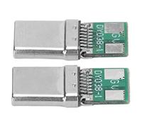 Goshyda Lot de 2 Cartes de Dérivation USB C, Adaptateur Mâle de Type C, 8 Broches, Courant Nominal 20 V, 3 A, Charge Rapide, Connecteur à Souder en Cuivre en Acier Inoxydable pour Téléphone,