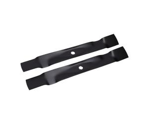 Goshyda Lot de 2 Lames de Rechange pour Tondeuse Deere E100 E110 E120 E130 X300 106,7 Cm, Lames de Paillage en Acier au Carbone avec Trou Central en étoile à Sept Points, Longueur 21-3/8", OEM