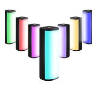 Goshyda Lumineuse Magnétique RVB, Bâton Lumineux Vidéo LED Portatif 2500K-7000K 600LUX, 13 Modes de Scène, Effets D'éclairage, pour Enregistrement Vidéo, Studio, Photographie, Vlog