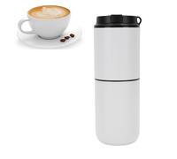 Goshyda Machine à Expresso électrique Portable, Cafetière de Voyage sans Fil de 350 Ml pour le Camping, avec 15 Paramètres de Broyage (WHITE)