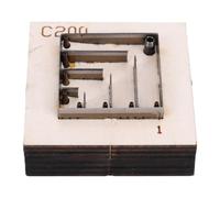 Goshyda Matrice de Découpe du Cuir en Forme de Fleur de Flocon de Neige, Moule de Poinçonnage du Cuir en Bois pour Porte-clés, Bracelets, Ceintures, Lame en Acier au Carbone avec Base en Bois Massif