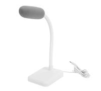 Goshyda Microphone D'Ordinateur 3,5 Mm, Micro de Bureau Flexible à Col de Cygne pour Podcasting, Streaming, Conférence, Suppression du Bruit avec Touche Muet pour Ordinateur Portable PC
