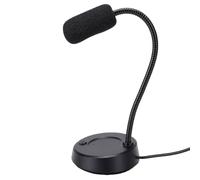 Goshyda Microphone D'ordinateur USB, Micro de Bureau Antibruit | Col de Cygne Réglable, Capteur Sensible à 360 °, pour les Jeux Vidéo en Streaming