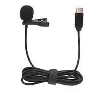 Goshyda Microphone Lavalier, Clip Sonore HiFi de Type C sur Micro-Cravate Micro Omnidirectionnel à Suppression de Bruit, pour One R, pour Smartphones avec USB C