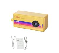 Goshyda Mini Appareil Photo Porte-clés, Petit Appareil Photo Numérique avec écran de 0,96 Pouces, Vidéo HD 1080P, 12 MP, 5 Filtres Rétro, Grand Angle 130, Voyage Créatif (Yellow)