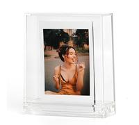 Goshyda Mini Cadre Photo de Bureau pour Films Mini et Zip, Transparent Double Face, Design