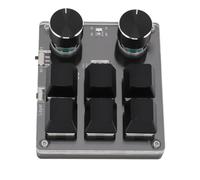 Goshyda Mini Clavier à 6 Touches avec Interrupteur Rouge à 2 Boutons, Macro Personnalisée Programmable, Clavier à Une Main pour Laboratoire de Contrôle Industriel des Médias de Musique