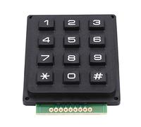 Goshyda Module de Clavier ABS Noir 12 Touches de Haute qualité, Clavier 3x4 pour MCU