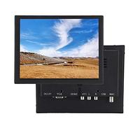 Goshyda Moniteur Industriel, écran Tactile Capacitif Multipoint 8 Pouces Intégré Moniteur Industriel Tout Métal avec Entrée USB HDMI VGA pour PC, CCTV, Caméra Vidéo, Ordinateur(EU)