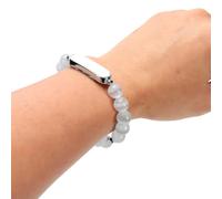 Goshyda Montre Perlée de Traqueur de Forme Physique, Moniteur de Sommeil de Bracelet Intelligent en Cristal étanche IP68 avec 100 Modes d'activité, pour Le Suivi de la Condition Physique (Argent