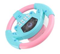 Goshyda Outil de Volant de Voiture à Haute Imitation avec Son de Voiture pour Le Développement des Mouvements du Corps des Tout-Petits, Idéal pour Les Jeux Imaginatifs (Rose et Bleu)