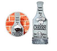 Goshyda Ouvre-bouteille Mural en Forme de Bière de Style Vintage, Décapsuleur Mural, Cet Ouvre-bouteille Vous Permet une Ouverture Facile, à Monter sur n'importe Quel Mur ou Partout où Vous le (2)
