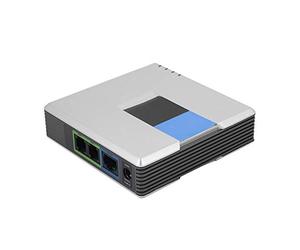 Goshyda Passerelle VoIP, 2 Ports PAP2T Adaptateur de téléphone Internet Protocole SIP V2 Câble RJ45 avec câble réseau pour réseau Haut débit, routeur, passerelle, téléphone Ordinaire(EU)