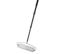 Goshyda Râteau de Parcours de Bunker avec Poteau Rétractable, Râteau de Piège à Sable pour Saut en Longueur, Terrains de Baseball, Plage, Construction en Acier Inoxydable 304