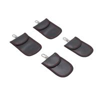 Goshyda Sacs de Protection pour Porte-Clés en Fibre de Carbone Bloquant Le Signal, Antivol avec Protection D'identification par Radiofréquence, 4 Pièces pour Clés de Voiture, Fixation de Ceinture