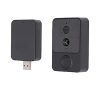 Goshyda Sonnette Vidéo Intelligente 1080P, Alimentée par Batterie 2600mAh (Black)