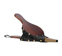 Goshyda Soufflet de cheminée, souffleur d'air Manuel portatif en Bois, Cuir synthétique résistant à la Chaleur, idéal pour Les cheminées, la randonnée, Le Pique-Nique, Le Camping