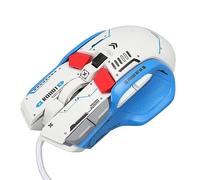 Goshyda Souris Mécanique Filaire, 1200 1600 2400 6400 7200 12800 DPI Réglable 10 Boutons Programmables Commutation D'éclairage RVB, Souris Optique USB