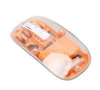 Goshyda Souris sans Fil3 Modes BT5.1 2,4 GHz, Rechargeable, Roue Métallique Silencieuse, 4 DPI Réglables, Conception Ergonomique pour PC Portable (Orange)