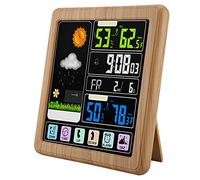 Goshyda Station météo sans Fil, TS-3310 écran LCD Tactile, thermomètre numérique d'intérieur et d'extérieur, hygromètre, Station de prévision, avec capteur, Verrouillage de l'écran par Les Enfants.