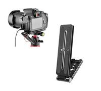 Goshyda Support de Caméra en L, Plaque à Dégagement Rapide, Plaque en Alliage D'aluminium Standard Arca avec Sabot Froid, Conception Pliable pour Le Tournage Horizontal Vertical DSLR