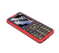 Goshyda Téléphone 4G Seniors, Téléphone Bluetooth Big Keys avec Touche SOS, Téléphone 4G, Double Sim, Radio FM, Appareil Photo, Lampe de Poche Latérale, 2500mAh, etc. (Rouge)