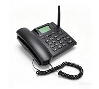 Goshyda Téléphone de Bureau GSM Quadri-Bande avec Deux Emplacements SIM, écran 2,4 Pouces, Support Téléphonique Fixe sans Fil 2G, Radio-réveil FM, pour Maison, Hôtel, Bureau