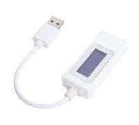 Goshyda Testeur de Tension et de Courant USB avec Mémoire Intelligente, Moniteur de Charge Complet pour la Protection des Appareils et les Tests D'énergie (WHITE)