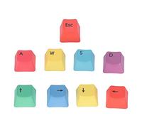 Goshyda Touches de Clavier Mécanique, Touches WASD, Capuchon de Touche Fléchée, Ensemble de Touches Personnalisées PBT 9 Pièces, Ensemble de Touches de Remplacement de Bricolage Ergonomique