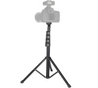 Goshyda Trépied de Photographie, Alliage D'aluminium Noir Multifonction Pliable, Rotation Réglable à 360 °, Trou de Vis de 1/4 Po, Support en Direct pour Appareil Photo pour Téléphone Portable